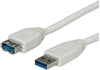 Picture of Roline USB 3.2 Gen 1 Cable, A - A, M/F, black, 1.8 m