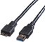 Изображение Kabel USB Roline USB-A - 3 m Czarny (JAB-2198245)