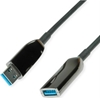 Изображение Roline USB 3.2 Gen 1 Extension Cable, 1 Port, AOC, M/F, black, 20 m