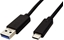 Изображение Kabel USB Roline USB-A - USB-C 1 m Czarny (11.44.9011)