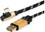 Изображение Kabelis USB2.0, TypeA > TypeC 90°, M/M,  1.8m, Roline Gold