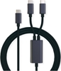Picture of Roline USB2.0 Y - Splitter Charging Cable, Type C Connectors, C-C, M/M, max. 100W, black, 1.85 m