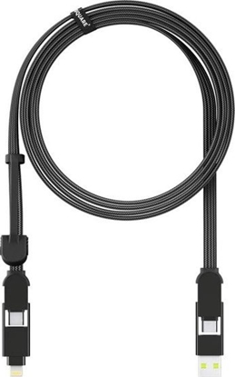 Изображение Kabel USB Rolling Square USB-A + USB-C - USB-C 2 m Czarny (RS-XLM01R)