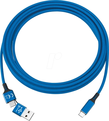 Attēls no Kabel USB Smrter USB-C - USB-C 1 m Niebieski (SMRTER_SPEEDY_C_NB)