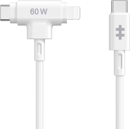 Picture of Kabel USB Targus USB-C - USB-C + Lightning 1.5 m Biay (HJ4010WHGL)