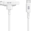 Picture of Kabel USB Targus USB-C - USB-C + Lightning 1.5 m Biay (HJ4010WHGL)