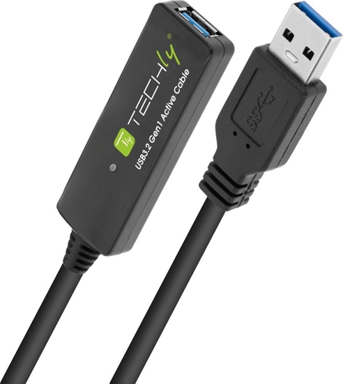 Picture of Kabel USB Techly USB-A - USB-A 10 m Czarny (ICUR30100G)