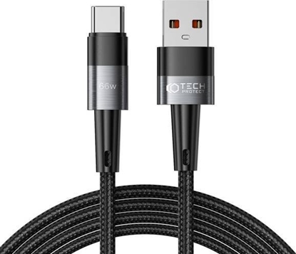 Attēls no Kabel USB Tech-Protect USB-A - USB-C 2 m Czarny (THP2027)