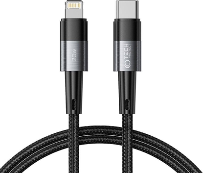 Attēls no Kabel USB Tech-Protect USB-C - Lightning 1 m Czarny (9490713934104)