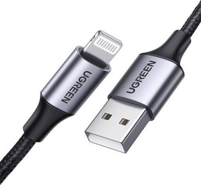 Изображение Kabel USB Ugreen USB-A - Lightning 1 m Czarny (60156)