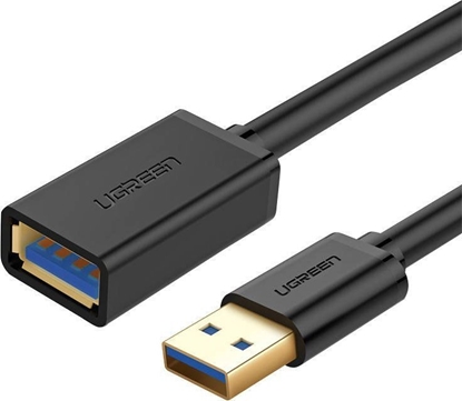 Изображение Kabel USB Ugreen USB-A - USB-A 1 m Czarny (10368B)