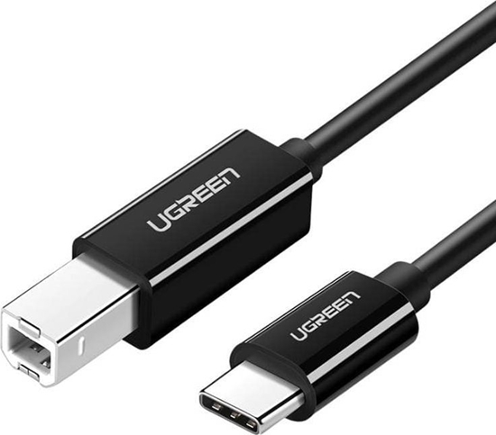 Изображение Kabel USB Ugreen USB-B - USB-C 1 m Czarny (80811)
