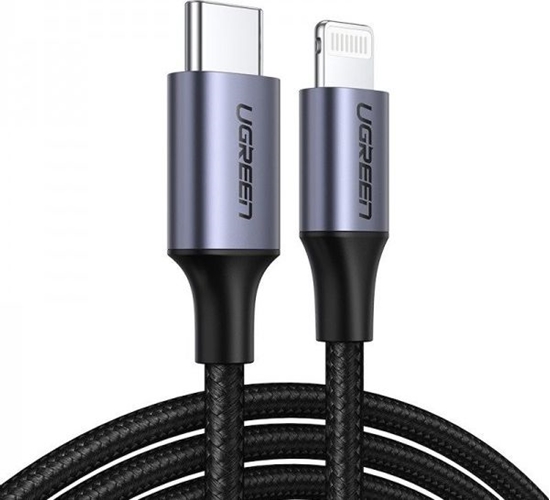 Изображение Kabel USB Ugreen USB-C - Lightning 1 m Szary (UGR268)