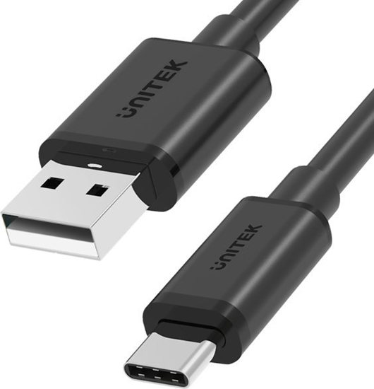 Изображение Kabel USB Unitek USB-A - USB-C 1 m Czarny (Y-C482BK)