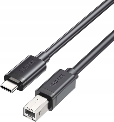 Изображение Kabel USB Unitek USB-C - USB-B 1 m Czarny (C14140ABK03-1M)