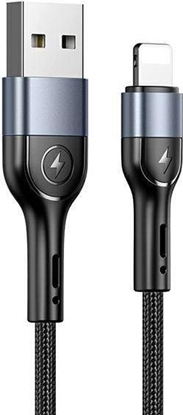 Изображение Kabel USB Usams USB-A - Lightning 1 m Czarny (112223)