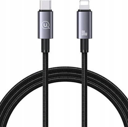 Изображение Kabel USB Usams USB-C - Lightning 1.2 m Czarny (USA1055)
