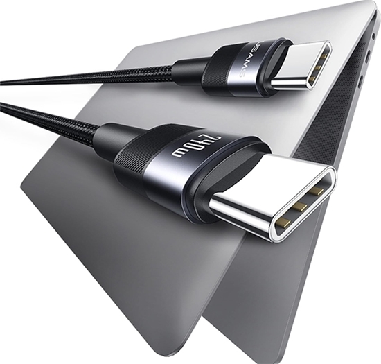 Изображение Kabel USB Usams USB-C - USB-C 1.2 m Czarny (Usa001453)