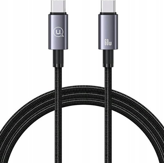 Изображение Kabel USB Usams USB-C - USB-C 1.2 m Czarny (USA1058)
