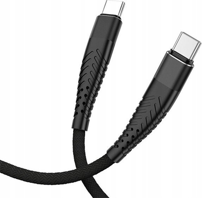 Attēls no REDX KABEL USB PD TYP-C DO TYP-C CZARNY 2M OPLOT WZMACNIANY