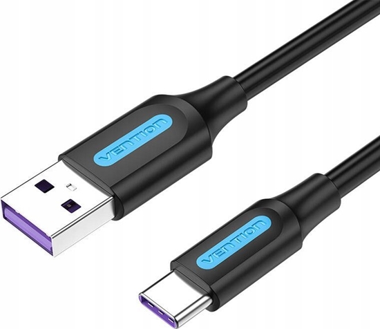 Изображение Kabel USB Vention USB-A - USB-C 3 m Czarny (6922794749535)