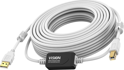 Picture of Kabel USB Vision USB-A - USB-B 10 m Biay (TC 10MUSB+/2)