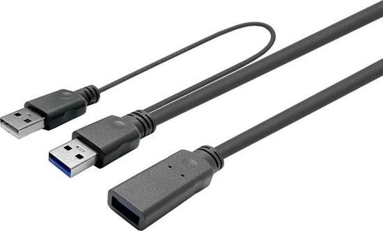 Изображение Kabel USB VivoLink USB-A - USB-A 12.5 m Czarny (PROUSB3AAF12.5C)