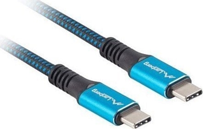 Изображение Kabel USB Lanberg USB-C - USB-C 0.5 m czarny-niebieski (CA-CMCM-45CU-0005-BK)