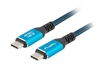 Изображение Kabel USB-C M/M USB4 1M 240W 8K 60HZ czarno-niebieski 