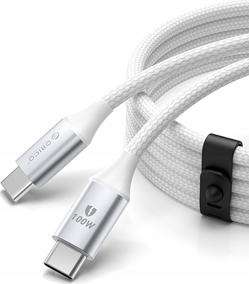 Изображение Orico Orico CDX 100W 5A Power Delivery USB-C - USB-C 1m Cable - White