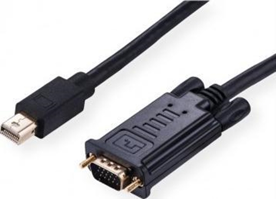 Picture of Value Cable MiniDisplayPort - VGA, Mini DP M - VGA M, black, 1 m