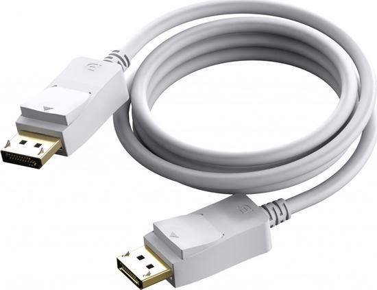 Picture of Kabel Vision Professional installationstaugliches DisplayPort-Kabel - 30 JAHRE GARANTIE - Version 1.2 4K - Gold-Steckverbinder - unterstutzt 1 Mbit/s bidirektionales AUX-Kanal und Hotplug - DP (M) zu DP (M) - Aussendurchmesser 7,3 mm - 28 AWG - 2 m - Weis