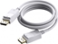 Picture of Kabel Vision Professional installationstaugliches DisplayPort-Kabel - 30 JAHRE GARANTIE - Version 1.2 4K - Gold-Steckverbinder - unterstutzt 1 Mbit/s bidirektionales AUX-Kanal und Hotplug - DP (M) zu DP (M) - Aussendurchmesser 7,3 mm - 28 AWG - 2 m - Weis