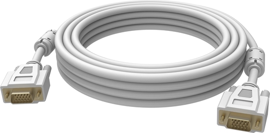 Picture of Kabel Vision VISION Professional installationstaugliches VGA-Verbindungskabel - 30 JAHRE GARANTIE - Vergoldete Anschlusse - Ferritkerne an beiden Enden - VGA (M) zu VGA (M) - Aussendurchmesser 8,0 mm - 28 AWG - 10 m - Weiss