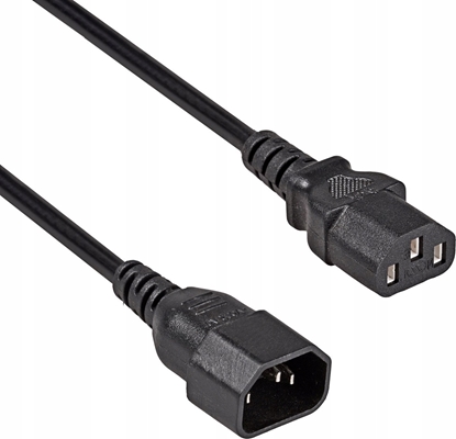 Изображение Kabel zasilajcy Akyga AKYGA Kabel zasilajcy AK-PC-07C przeduacz CU IEC C13 / C14 3m