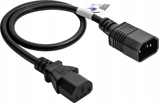 Изображение Kabel zasilajcy Akyga AKYGA Kabel zasilajcy AK-PC-14A przeduacz CCA IEC C13 / C14 0.5m