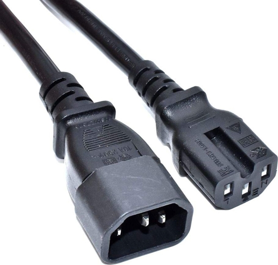 Изображение Kabel zasilajcy Akyga AKYGA Power cable AK-UP-05 IEC C14 C15 250V/50Hz 1m