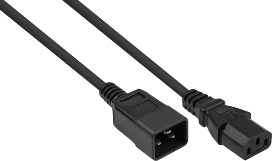 Picture of Kabel zasilajcy Alcasa kabelmeister Kaltgeräteverlängerung C20 an C13 schw. 0,5m