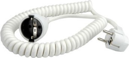Picture of Kabel zasilajcy Bachmann Przeduacz spiralny z uziemieniem BACHMANN 230V/16A, biay, 2 m