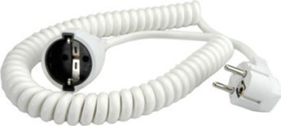 Picture of Kabel zasilajcy Bachmann Przeduacz spiralny z uziemieniem BACHMANN 230V/16A, biay, 2 m