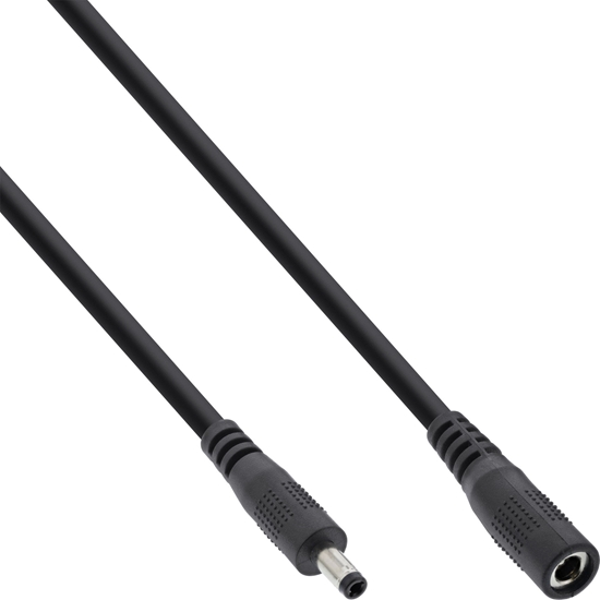 Picture of Kabel zasilajcy InLine InLine® DC extension cable, DC plug male/female 4.0x1.7mm, AWG 18, black, 5m