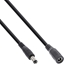 Picture of Kabel zasilajcy InLine InLine® DC extension cable, DC plug male/female 5.5x2.5mm, AWG 18, black, 5m
