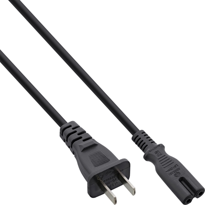 Attēls no Kabel zasilajcy InLine InLine® power cable China plug to Euro8 IEC-C7, black, 1.8m
