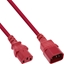 Attēls no Kabel zasilajcy InLine InLine® Power cable extension, C13 to C14, red, 2m