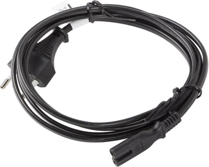 Изображение Kabel zasilajcy Lanberg radiowy CEE 7/16 - IEC 320 C7, 1.8m, czarny (CA-C7CA-11CC-0018-BK)