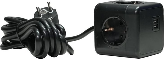 Picture of Kabel zasilajcy MicroConnect Microconnect GRUCUBE2USB-B3 rozgaziacz 3 m 3 x gniazdo sieciowe Wewntrzna Czarny