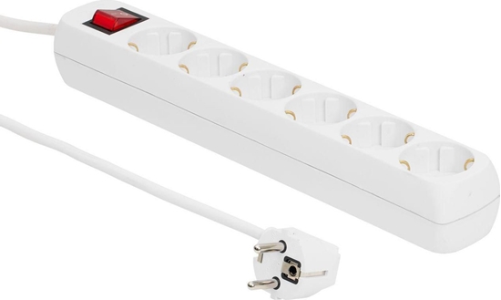 Изображение Kabel zasilajcy MicroConnect Microconnect MC-GRU00615WS rozgaziacz 1,5 m 6 x gniazdo sieciowe Wewntrzna Biay