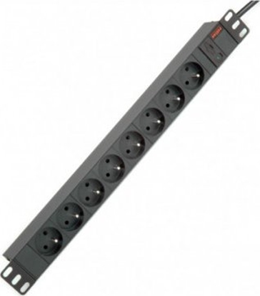 Picture of 19"skapim PDU 8x2300W, UTE, C14, melns, 2.0m, Roline
