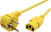 Изображение Roline Power Cable, straight IEC Connector, yellow, 1.8 m