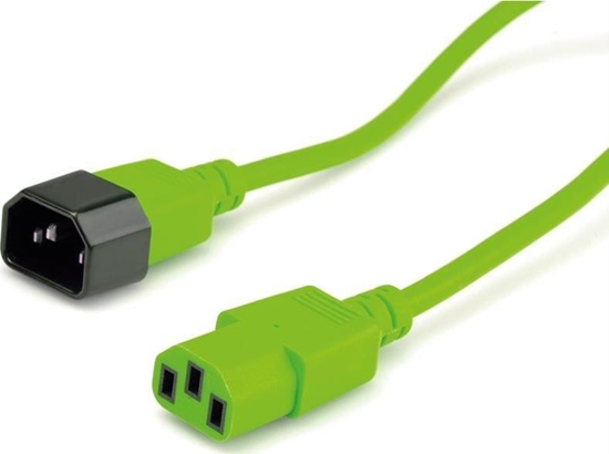 Изображение Kabel zasilajcy Roline ROLINE Power Cable C14 to C13. Green. 1.8m